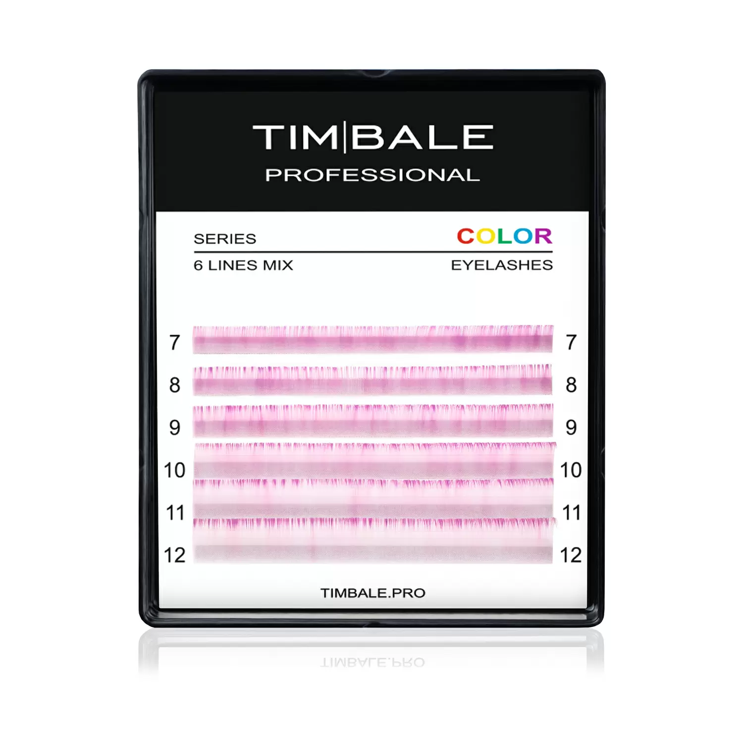Ресницы двухцветные TimBale Ice-Purple, Бело-пурпурные, Микс 6 линий