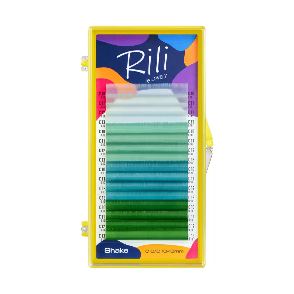 Ресницы цветные Rili Shake Lagoon, Микс 16 линий
