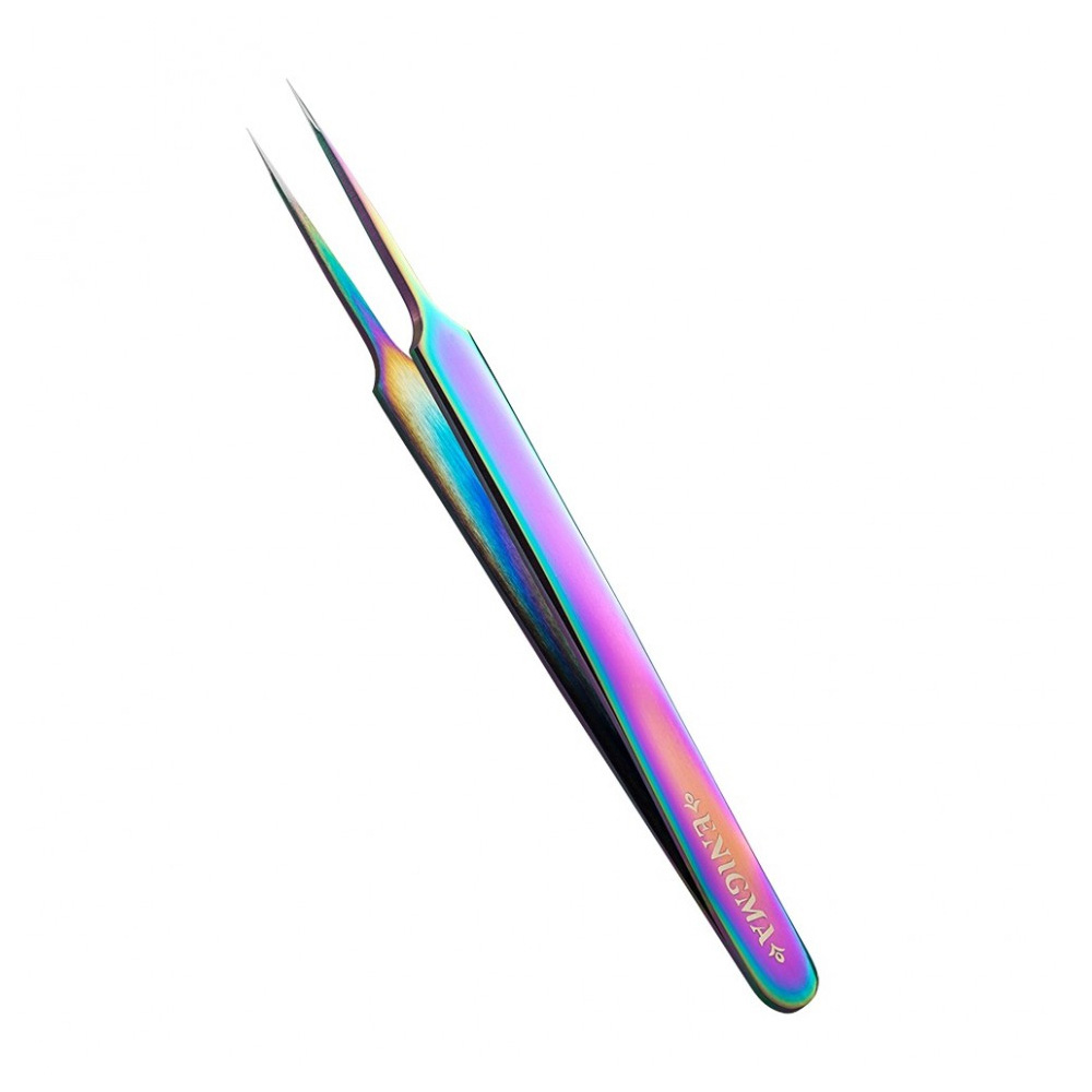 Пинцет Enigma с ручной заточкой extra-sharp, Прямой, Тип A, Chameleon