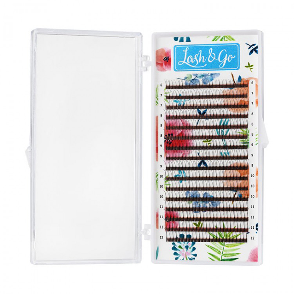 Ресницы 2D Lash&Go, Готовые пучки, Микс 16 линий